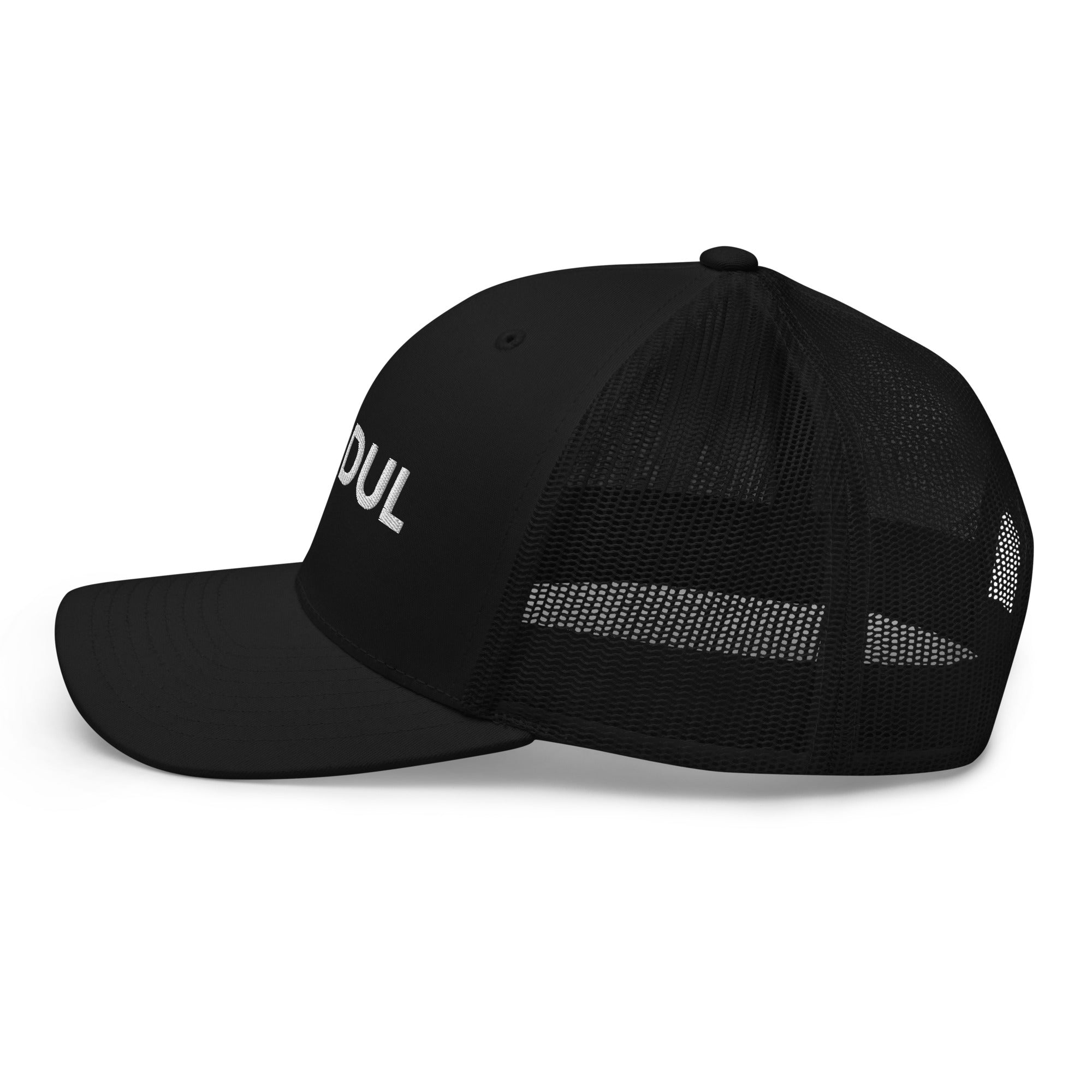 HURDUL™ CoreSnap Cap: Signal Red Edition™ in Obsidian Grit / Signal Red Mark, left view