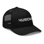 HURDUL™ CoreSnap Cap: Signal Red Edition™ in Obsidian Grit / Signal Red Mark, right front view