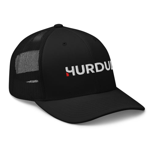 HURDUL™ CoreSnap Cap: Signal Red Edition™ in Obsidian Grit / Signal Red Mark, right front view