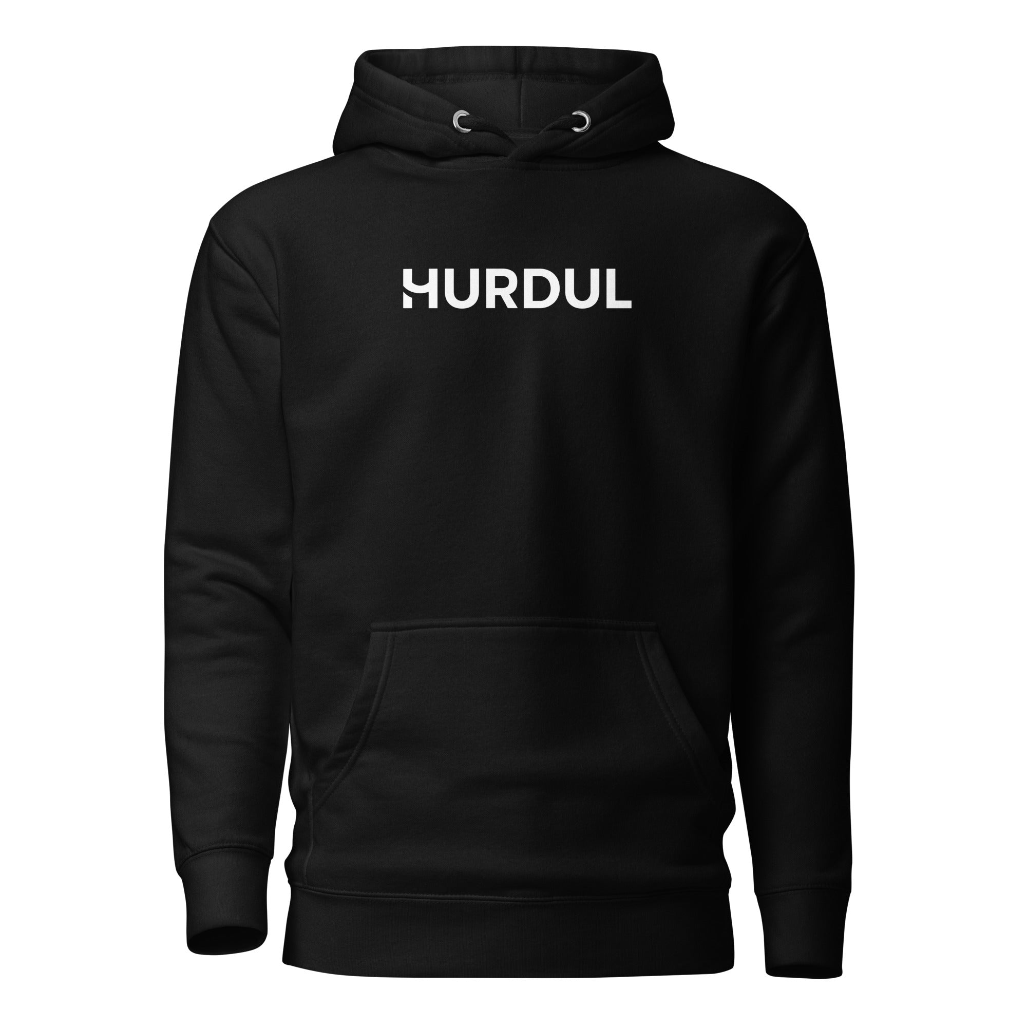 HURDUL™ GritCore Hoodie in Obsidian Grit, front view
