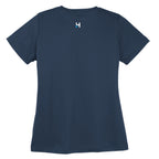 HURDUL™ Women’s CoreFlow Tee in Midnight Concrete, back view