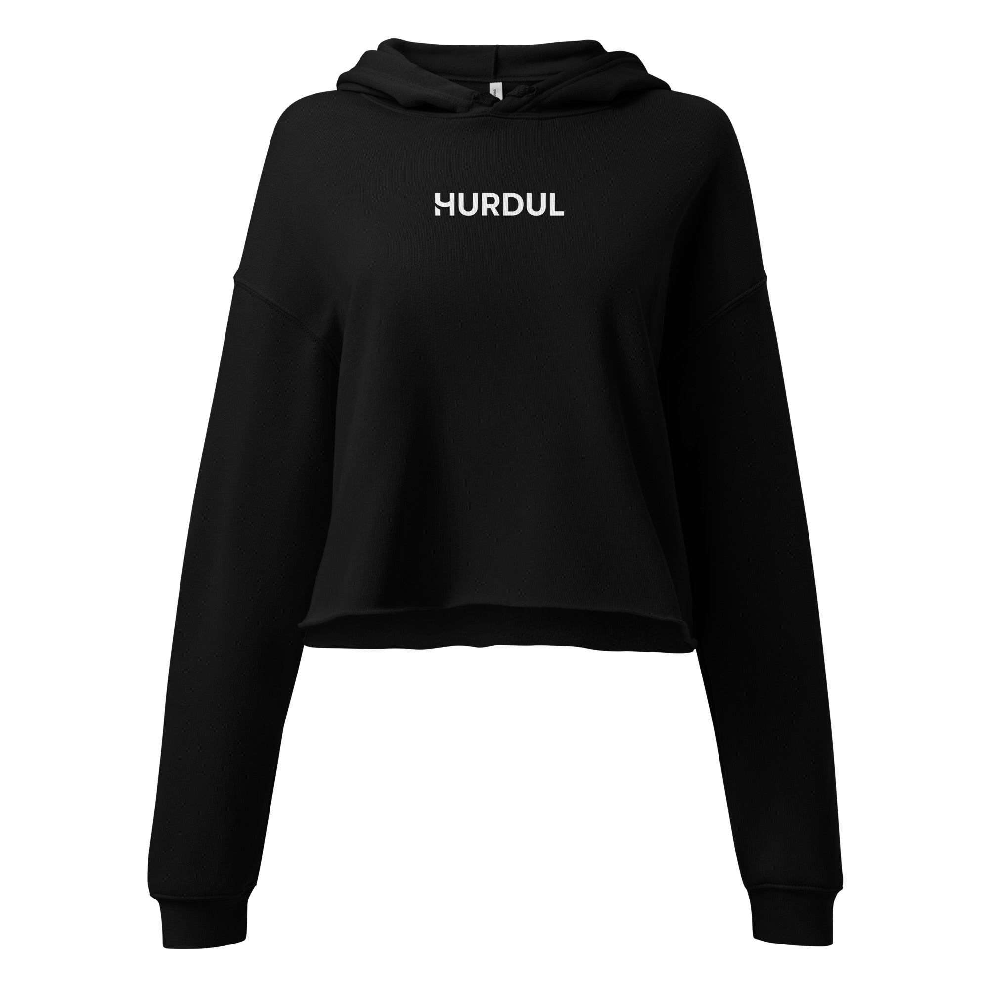 HURDUL™ Women's GritCore Hoodie in Obsidian Grit, front view